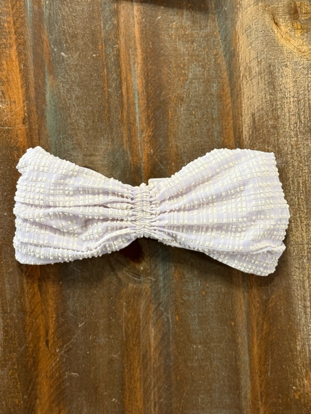 lululemon Seersucker Check Gathered Headband NWT - Picture 1 of 4